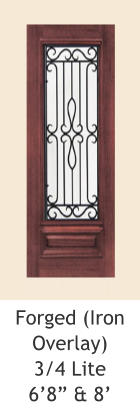 Forged (Iron Overlay)3/4 Lite6’8” & 8’